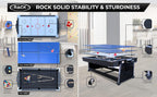 RACK Triad 7-Foot 3-in-1 Multi-Game Swivel Table - Billiards/Pool, Table Tennis & Air Hockey