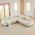 CHITA 114” Super Large Sectional Modular Sofa, Down Filled, 5 Seat, Linen | Down Filled, Sectional Modular Sofa, Super Large, Luxury, Extra-Deep Seats, High-leg Design