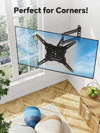 Simple Trending TV Wall Mount Full Motion for 26" to 60" TVs and Flat Panels, TV Motion Bracket Swivel Tilt Extension Rotation Max VESA 400x400mm up to 77lbs, Black