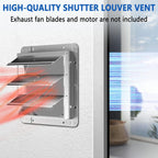 12 Inch Galvanized Shutter Exhaust Louver Vent, Automatic Gravity Shutter Louver Vent for Home Attics, Workshops, Barn, Greenhouse (Motor&Blades are not Included)