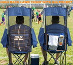 Bolosy Oversized Camping Chair with Canopy Beach Chair with Sun Shade | Folding Lawn Chair with Shade, Portable Canopy Chair for Camping, Beach, Picnics, Fishing, Sports, Support 400lbs, Blue