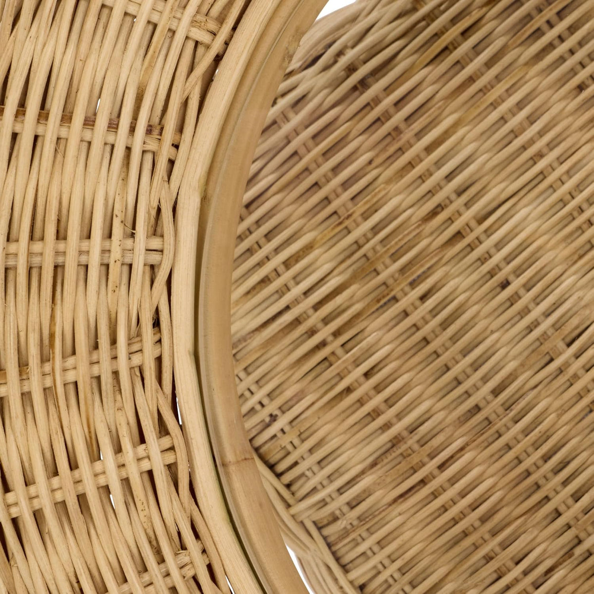 SAFAVIEH Home Collection - Damary Natural Rattan Accent Table, Round Glass Top, Coastal Boho Design, Fully Assembled (ACC6509A)