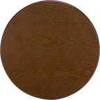 SAFAVIEH Home Collection - Rakoma Round End Table, Walnut Brown Accent Side Table with Woven Shelf (ACC2313A)