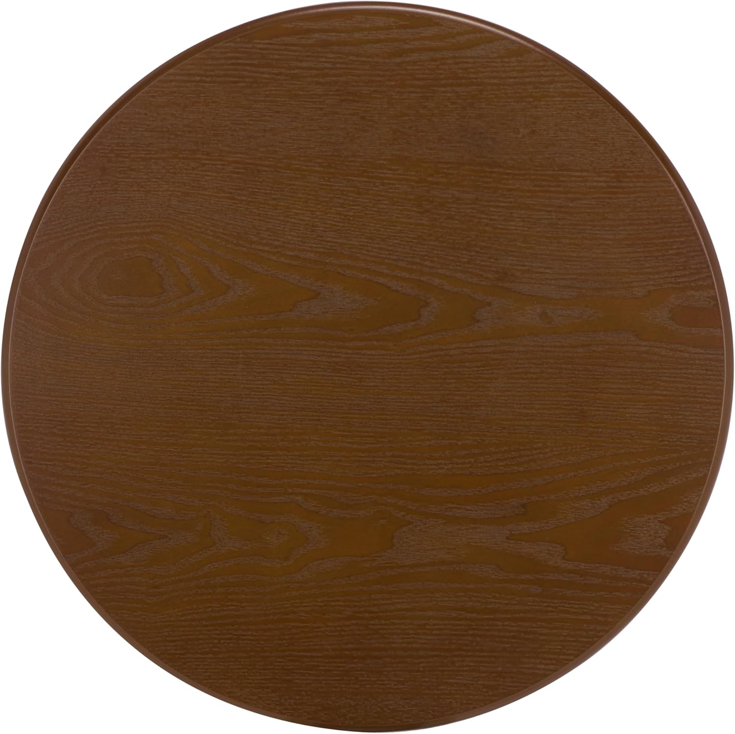SAFAVIEH Home Collection - Rakoma Round End Table, Walnut Brown Accent Side Table with Woven Shelf (ACC2313A)