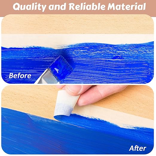 Masking Tape Bulk General Purpose Masking Painting Tape 55 Yards for Painting Home Office School Stationery Arts Crafts Basic Use, Easy Removal(72 Rolls,0.8 Inch)