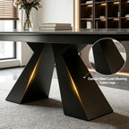 Marble Expandable Table for 8-12 People, 78.74-110.24 Inch Adjustable Length, Heat Resistant Scratch-Resistant Sintered Stone Table Top for Kitchen Dining Room Family Party