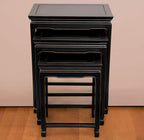 Red Lantern Rosewood Nesting Tables - Antique Black