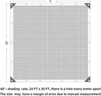 winemana 40% Black Shade Cloth, 20 x 20 FT Durable Mesh Tarp with Grommets, Resistant Garden Sun Shade Netting, Shading Antifreezing for Pergola, Greenhouse, Plants Growing, Chicken Coop
