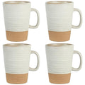 Gibson Elite 4 Pack Dreamweaver Terracotta Reactive 17 OZ Mug Set - Sand Cream