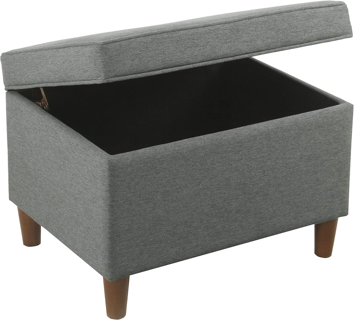 Spatial Order Home Decor | Dinah Collection Modern Storage Ottoman | Ottoman with Storage for Living Room & Bedroom (Cool Light Gray)
