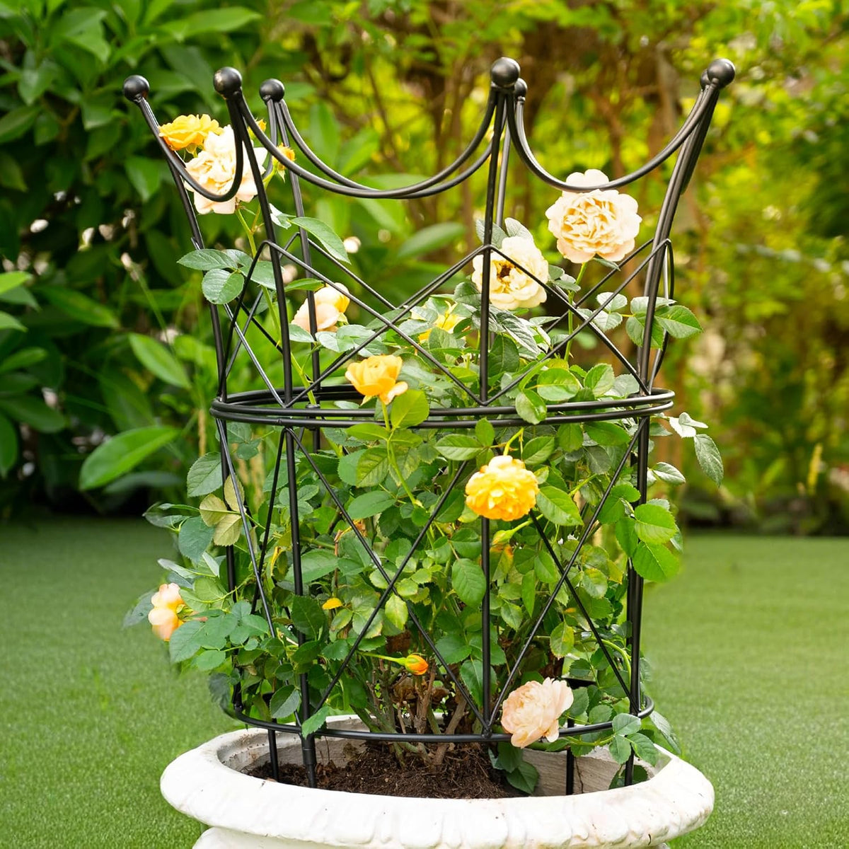 Large Obelisk Trellis for Plant Supports 18.5in x 22.9in - Durable Metal Garden Support Cage for Peonies, Ideal for Indoor & Outdoor Use, Elegant Design, Easy to Install