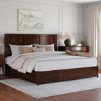AFI, Felicity King Platform Bed with Panel Footboard & Storage Drawers, Walnut