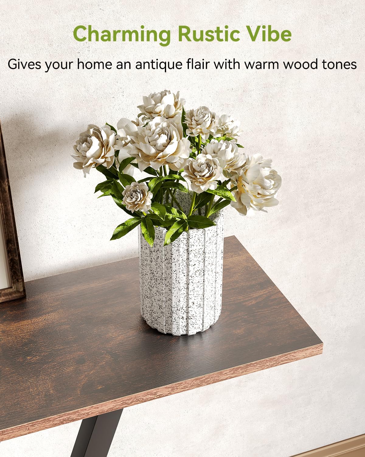LITTLE TREE Console Table Hallway Table for Entryway 43 Inch Sofa Table Entryway Tables for Living Room, Rustic Brown