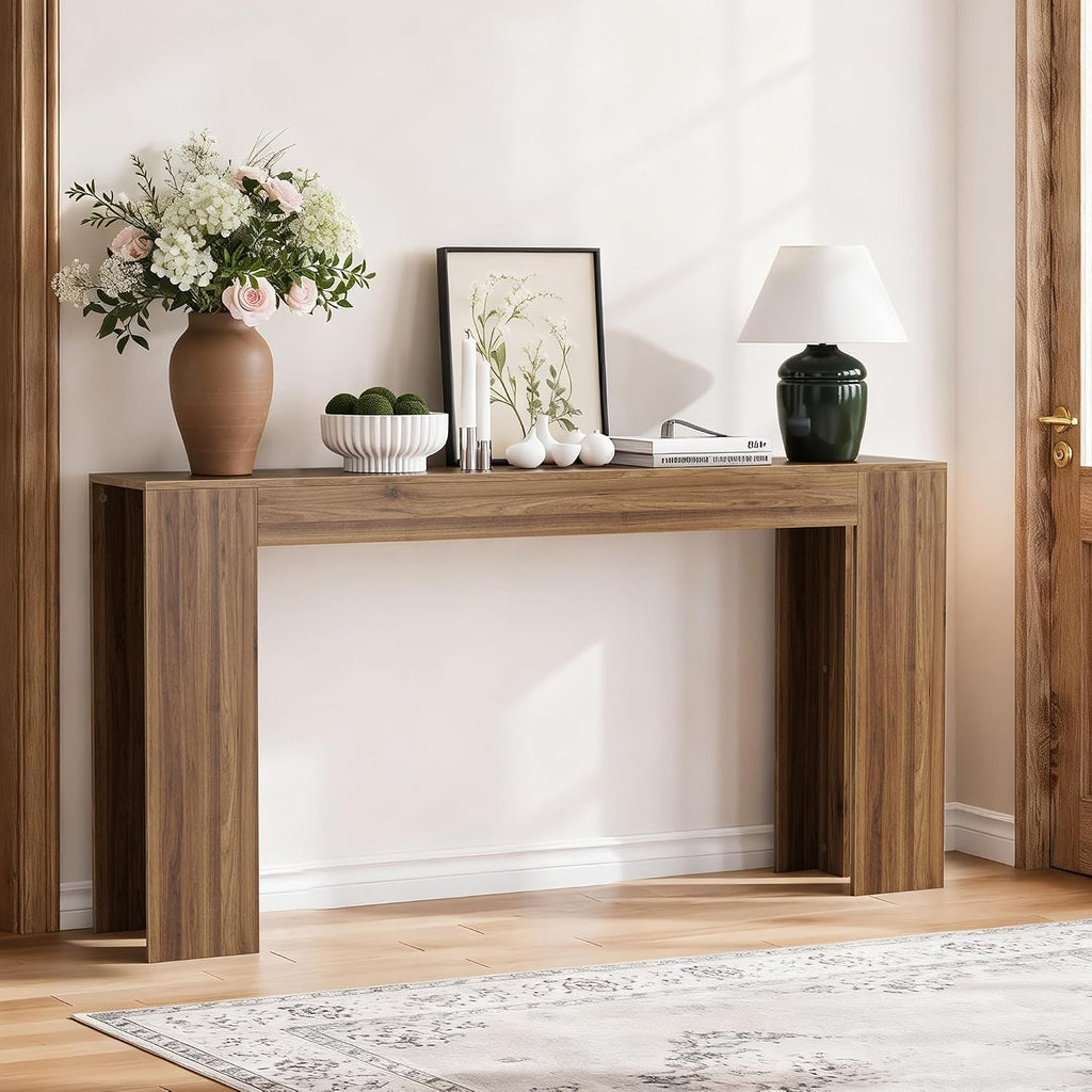 Spaco 63'' Narrow Long Console Table,Farmhouse Entryway Table Sofa Table with Storage,Wood Behind Couch Table for Living Room, Hallway,Foyer