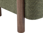 Christopher Knight Home Carly Low Profile Accent Chair, Round Backrest Side Chair, Living Room Armchair with Boucle Fabric Cushion,Comfy Reading Chair for Bedroom,Wooden Single Lounge Sofa,Olive Green