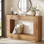 Tribesigns Farmhouse Console Table, 47 Inches Entryway Console Table with Storage, Industrial Hallway Accent Table for Living Room, Entrance