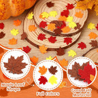 MARFOREVER Fall Felt Maple Leaf Confetti, 500Pcs Thanksgiving Leaves Confetti Decorations Mixed Autumn Table Scatter Sprinkles Centerpiece for Fall Art Crafts Supplies Thanksgiving Party Accessories