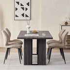 Modern Minimalist Dining Chairs Set of 4, Boucle Fabric, Brown | Thick High-Density Resilient Foam Cushion, Sturdy Metal Frame; Non-Slip Foot Caps Protect Floors, Perfect For Dining Room