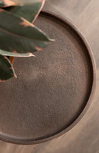 Kate and Laurel Truxton Modern Round Metal Drink Table, 9 x 9 x 22, Bronze, Transitional Cast Aluminum Pedestal Table for Use as Indoor Plant Stand or Living Room Decor