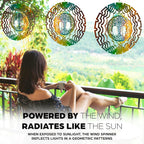 Skylar Tree of Life Wind Spinner, Stainless-Steel Garden Decor, 3D Wind Charm with Holographic Effect, Unique 12-Inch Sun Catcher, Foldable Ornament with 2 Support Hooks for Hanging
