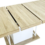 KEIKI Extendable Dining Table for 6-10 People, Dining Room Table for Gatherings, Living Meeting Room