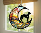 Personalized Dog Memorial, Custom Name Whippet Dog Christmas Ornament with Name, Custom Breeds, Pet Loss Light Catcher, Gifts for Lovers Loss of Pet Sympathy on Mothers Day Christmas