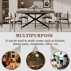 Extendable Dining Room Table for 4 6 8, 55"-70.9" Kitchen Table Rectangle Wood, Expandable Dining Table with Hidden Storage, Space Saving Farmhouse Kitchen Table for Kitchen Dining Living Room