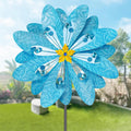 Solar Wind Spinner Retro Spinner, Waterproof Outdoor Metal Wind Sculpture for Patio, Lawn & Garden Decor (Large)