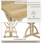 Merax 6-Piece Solid Wood Dining Table Set for 6, Solid Wood Rectangular Kitchen Table Set with 4 Upholstered Chairs and 1 Bench, Dining Room, Kitchen, Natural Wood Wash