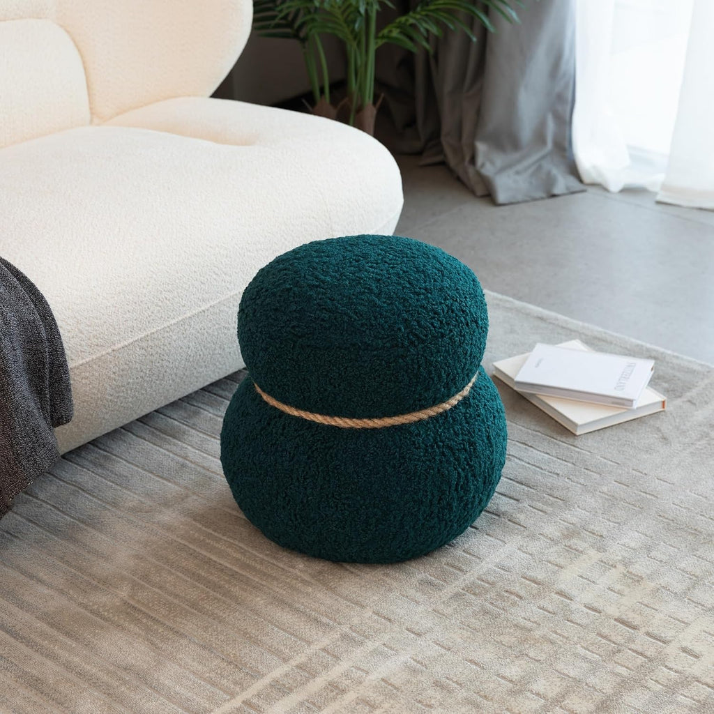 Snowman Stool, Seat Body Width 14.56 Inches, Round Belly, Playful Cute, Suitable for Any Space,for the Bedroom