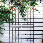 4 Pack Metal Garden Trellis 71" Black Fence Rustproof Garden Trellis for Climbing Plants Support Roses Flower Outdoor Lawn, Brown