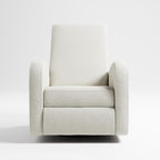 Storkcraft Santa Monica Power Recliner Swivel Glider (Ivory Boucle) – Effortless Electronic Power Recline, USB-A & USB-C Charger