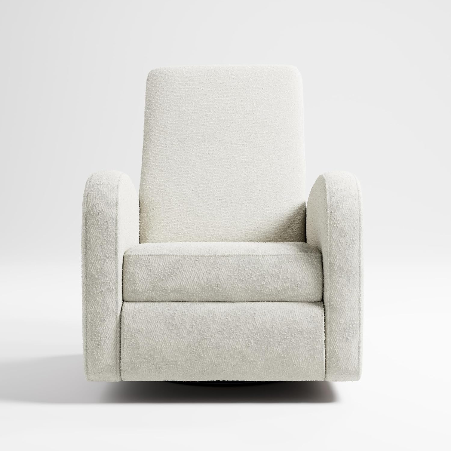 Storkcraft Santa Monica Power Recliner Swivel Glider (Ivory Boucle) – Effortless Electronic Power Recline, USB-A & USB-C Charger