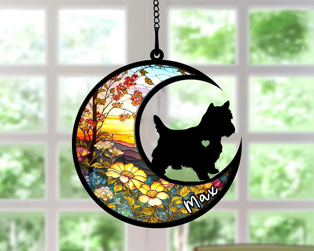 Personalized Dog Memorial, Custom Name Westie Dog Christmas Ornament with Name, Custom Breeds, Pet Loss Light Catcher, Gifts for Lovers Loss of Pet Sympathy on Mothers Day Christmas