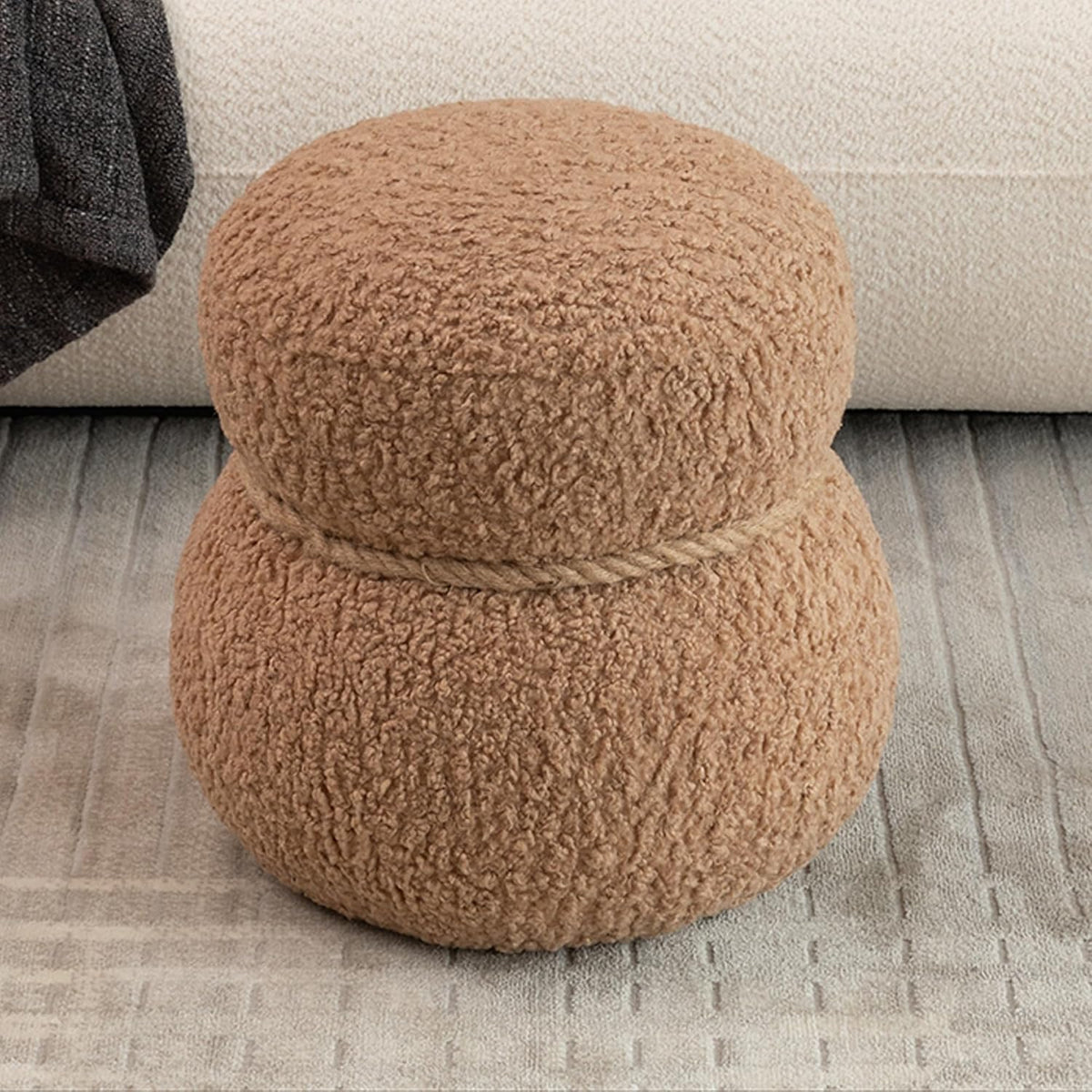Snowman Stool, Seat Body Width 14.56 Inches, Round Belly, Playful Cute, Suitable for Any Space,Soft Stool