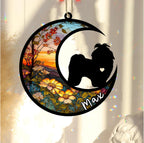 Personalized Dog Memorial, Custom Name Shih Tzu Dog Christmas Ornament with Name, Custom Breeds, Pet Loss Light Catcher, Gifts for Lovers Loss of Pet Sympathy on Mothers Day Christmas