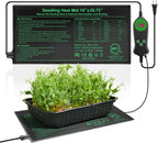 Seedling Heat Mat with Built-in Temperature Controller, 10" x 20.75" Waterproof Plant Heating Pad with Thermostat for Indoor Seed Starting Germination Hydroponics