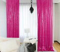 ShinyBeauty 4x10ft Fuchsia Sequin Backdrop | 2 Panels Glitter Curtains for Wedding, Parties, and Photography Backgrounds