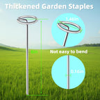 180Pcs Thick 8 Gauge 0.16 in Circle Top Landscape Fabric Pins Hard Holding,6 Inch Galvanized Landscape Fabric Stakes, for Tent, Weed Barrier Fabric, Plant Cover,Landscape Pins Stronger Not Easy Bend