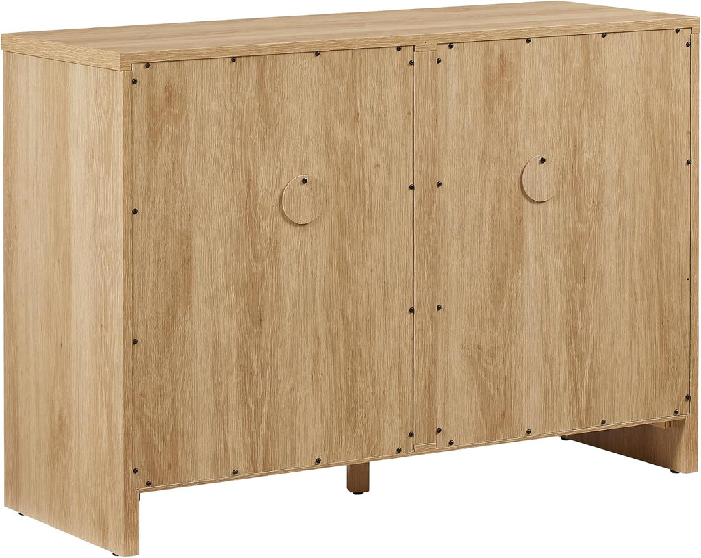 Crosley Furniture Kenji Record Player Cabinet with Vinyl Storage, Media Stand, Modern Home Organizer, Ash