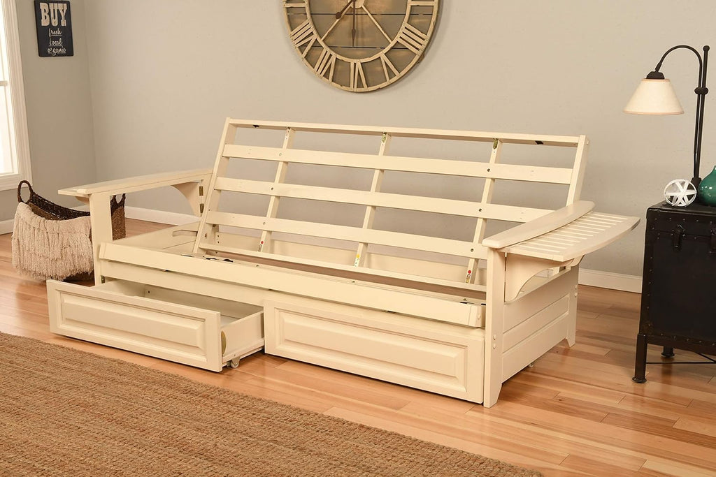 Kodiak Furniture Futon Set, Full, White