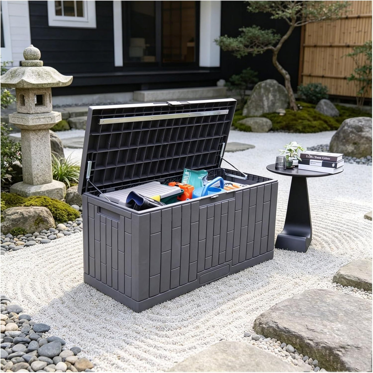 Outdoor Storage Box With Lock Slot, Package Delivery Boxes For Outside, Features Extra-large Storage Space, Deck Boxes Outdoor Waterproof, for A Wide Range Of Applications(Small)