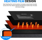 Simple Deluxe 8X12 Inch 16W Reptile Heating Pad with Temperature Adjustable Knob Under Tank Terrarium Heating Mat for Turtles, Lizards, Frogs, and Other Reptiles