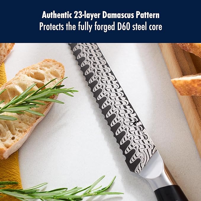 Henckels Compass Damascus 8-inch Damascus Bread Knife