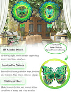 Butterfly Wind Spinner-3D Metal Hanging Wind Spinners, Perfect Ornament Gifts for Women/Men, 12 Inch Spinfinity Wind Spinner for Outdoor & Indoor Decorations, Yard Art, Garden Decoration