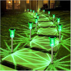 DenicMic Halloween Solar Lights Outdoor 10 Pack Green LED Waterproof Yard Garden Patio Backyard Pathway Walkway Landscape Lawn Outside Halloween Decorations Outdoor