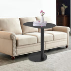 C-Shaped Side Table, Iron End Table, Couch Side Table for Living Room, Study Room, Bedroom & Office (Black)