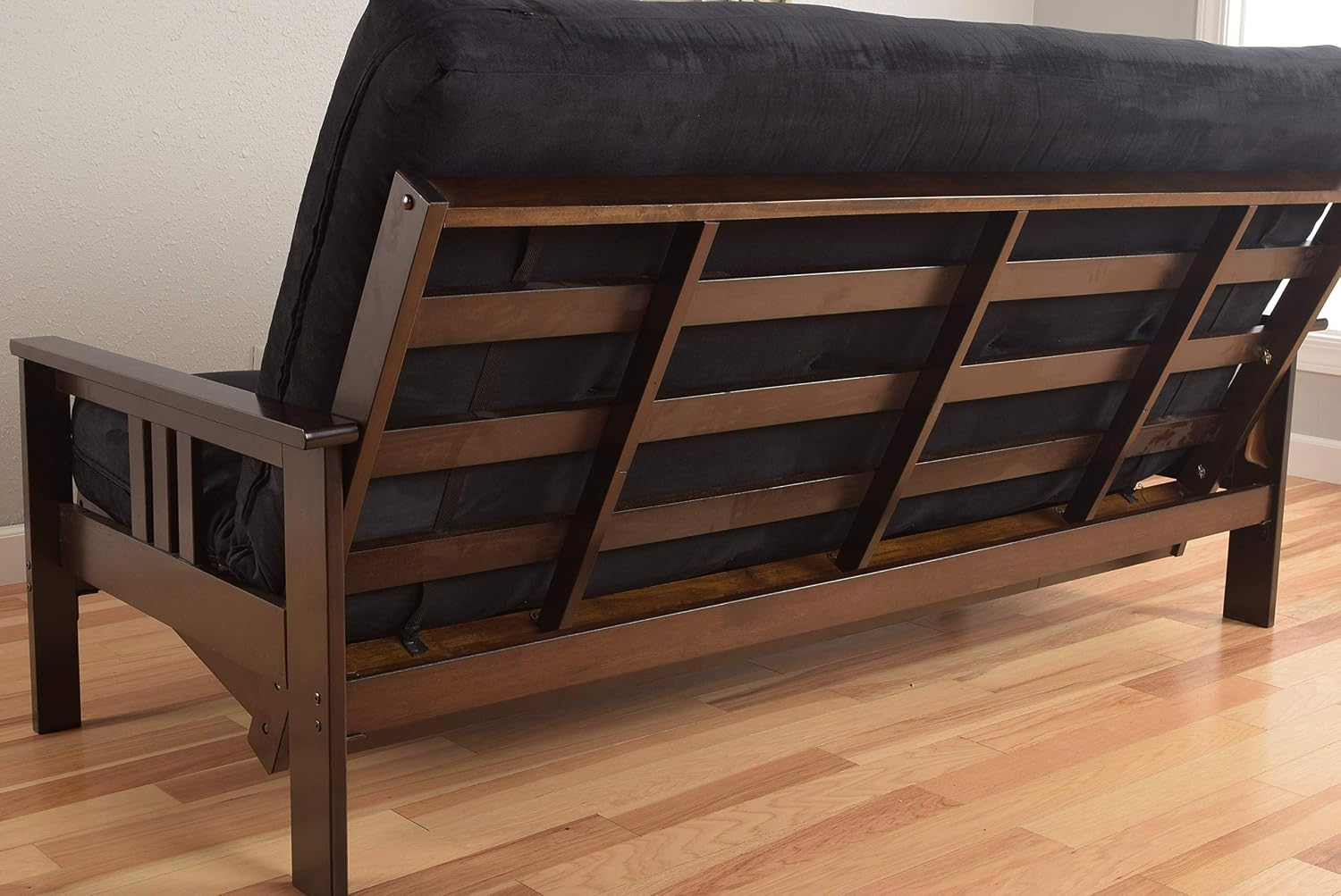 Kodiak Furniture Monterey Queen-size Futon, Espresso Finish with Suede Gray Mattress