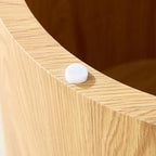 Nesting Coffee Table Set of 2, Modern Round Coffee Table, Accent Side Tables for Small Spaces Living Room Office,Wood