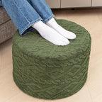 Round Foam Stuffed Pouf Ottoman Seamless All-One Foam Ottoman Foot Rest | Seamless All-One Foam,Modern Floor Pouf Foot Rest Seating For Living Room Bedroom or Couch Stylish Home Office Decor Accent